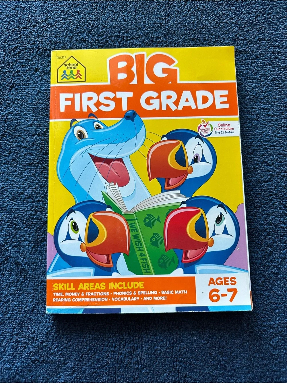 School Zone Big First Grade Workbook - Bright Yellow